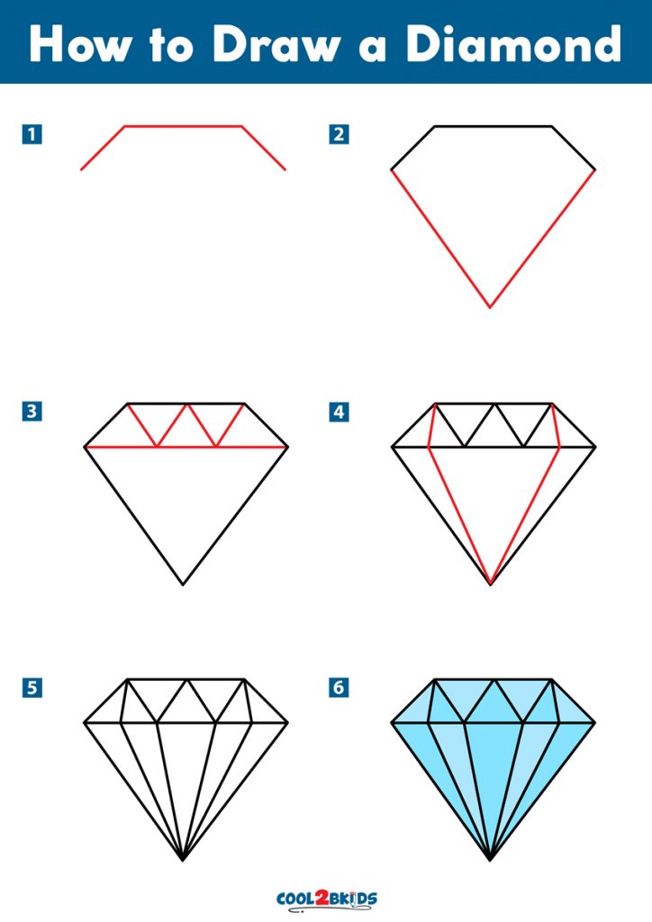 How to Draw a Diamond Cool2bKids