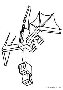 Minecraft Ender Dragon Coloring Pages Coloring4free Coloring4free Com minecraft coloring pages ender dragon