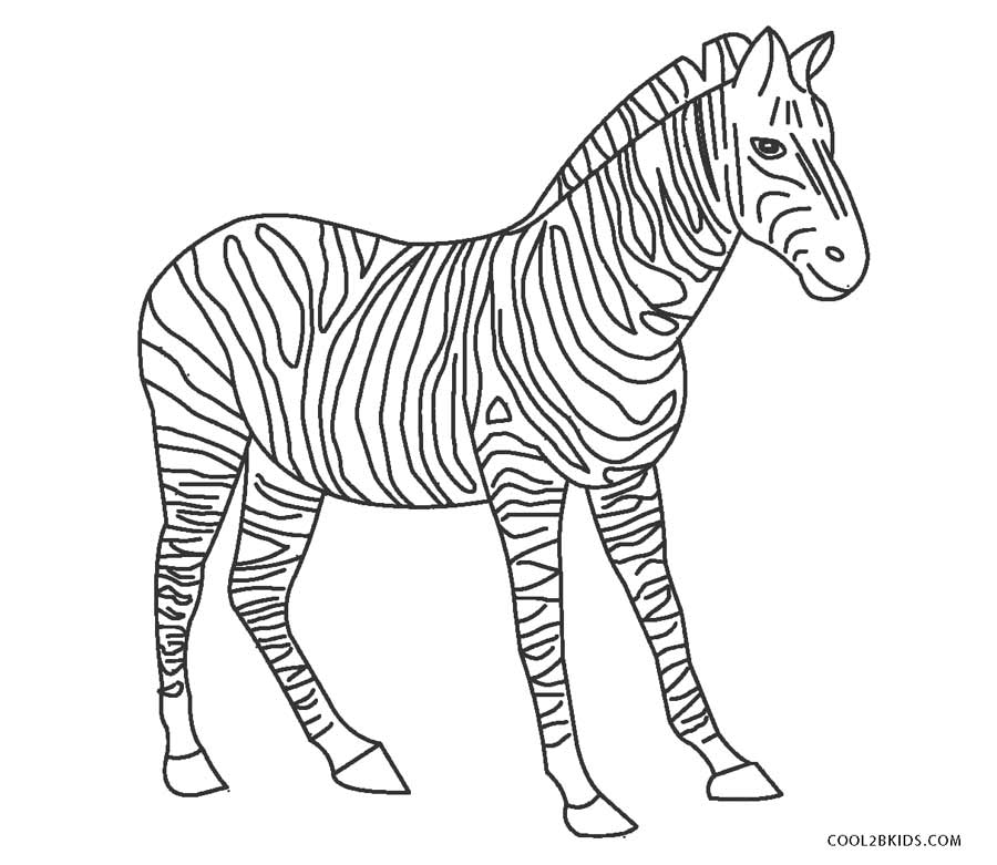 Ausmalbilder Zebra Malvorlagen kostenlos zum ausdrucken