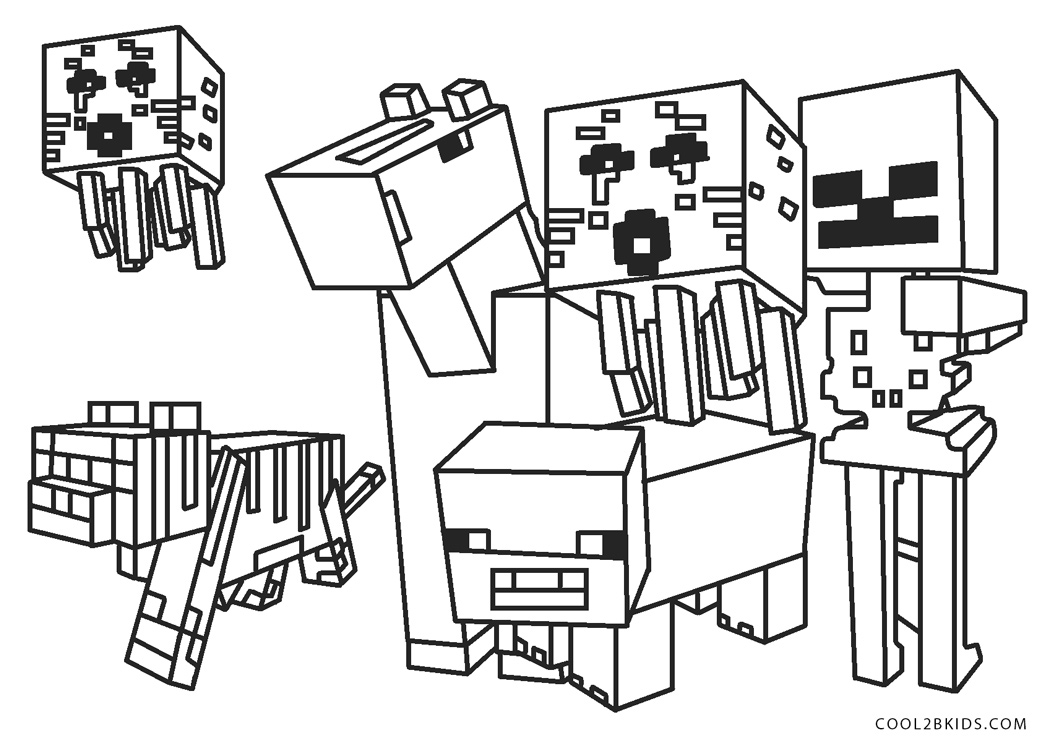 Ausmalbilder Minecraft Malvorlagen kostenlos zum ausdrucken