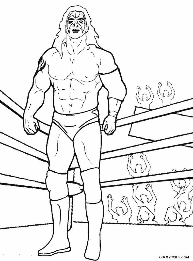 Wrestling da Colorare Disegni per Bambini da Stampare