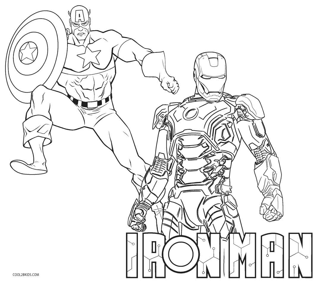 Iron Man da Colorare Disegni per Bambini da Stampare