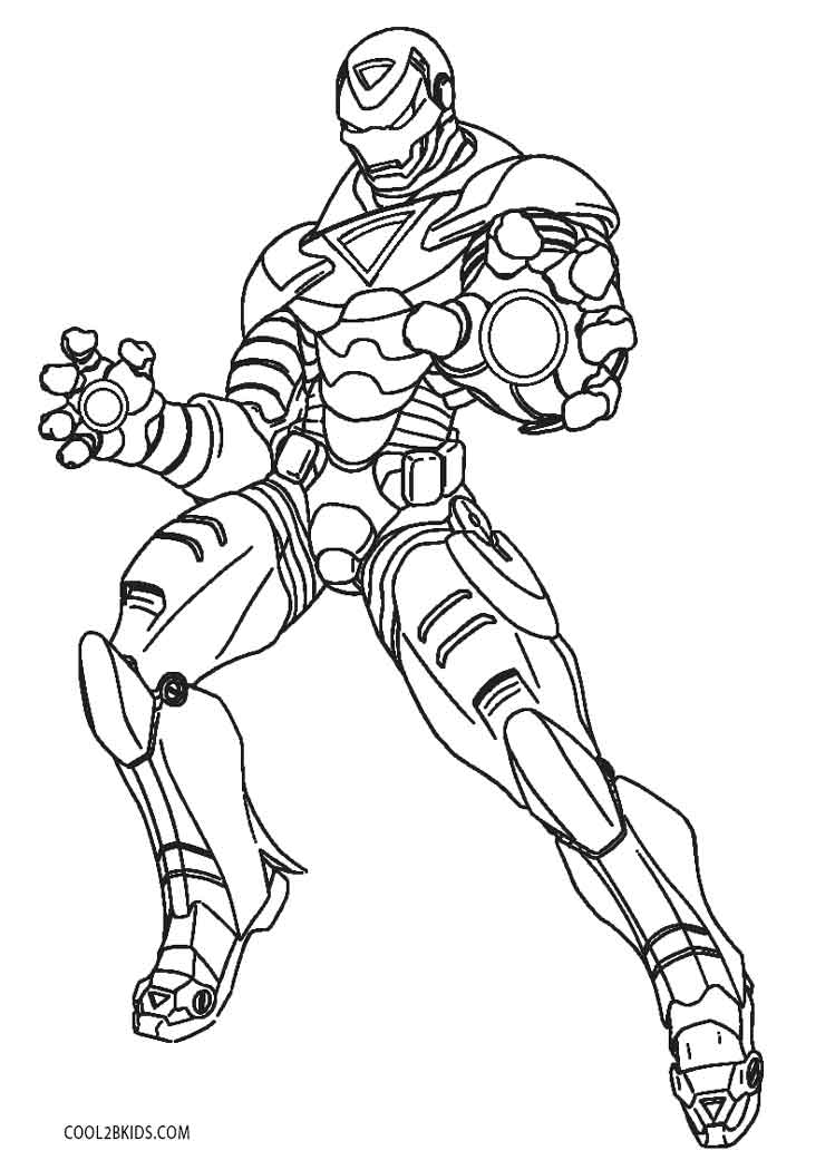 Iron Man da Colorare Disegni per Bambini da Stampare