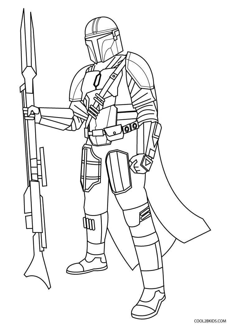Free Printable Mandalorian Coloring Pages For Kids