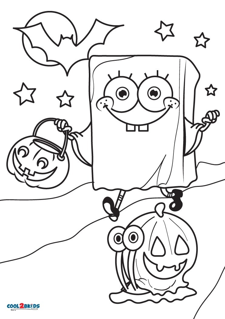 Ausmalbilder Spongebob Halloween Malvorlagen Kostenlos zum Ausdrucken