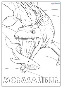 Free Printable Mosasaurus Coloring Pages For Kids