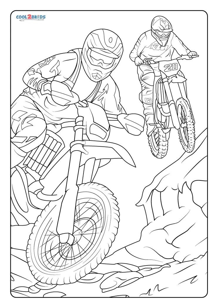 Free Printable Dirt Bike Coloring Pages