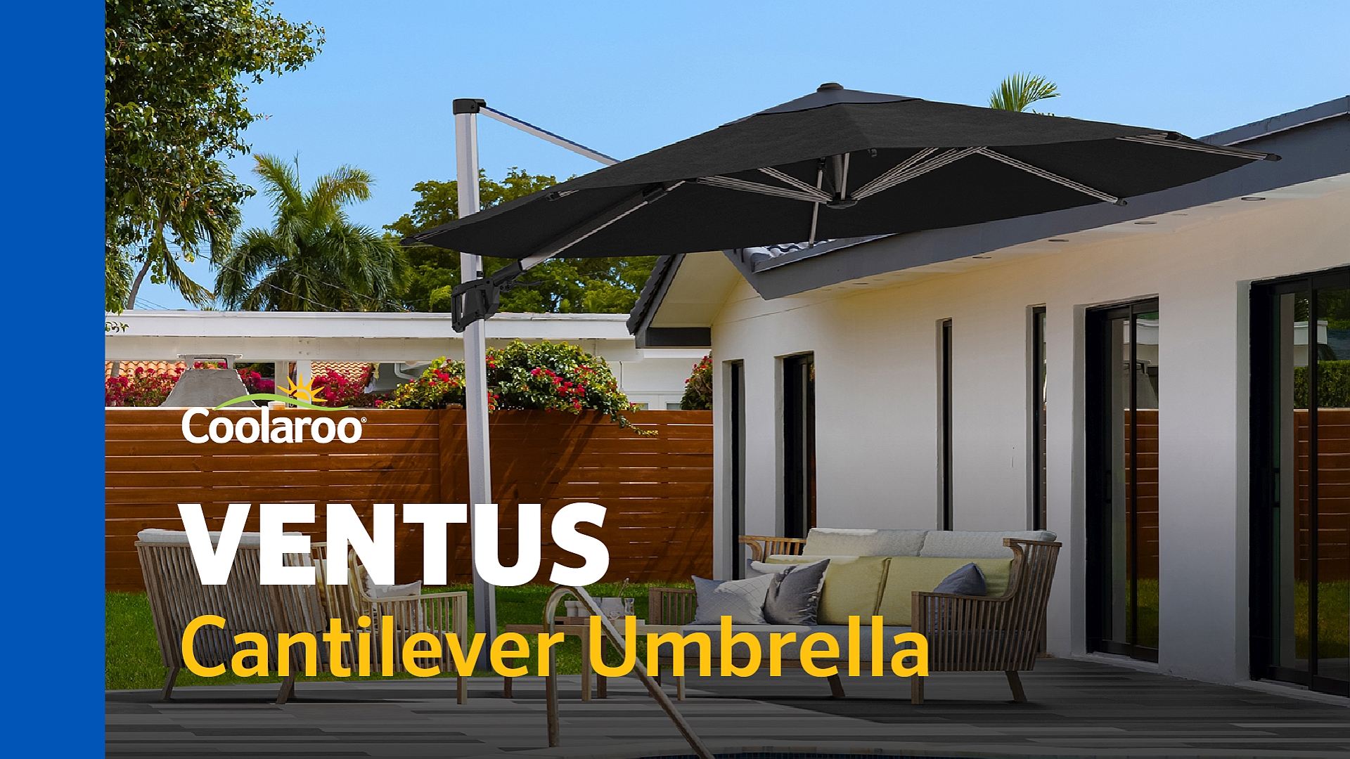 Ventus WindRated Cantilever Umbrella 3.5M Round Coolaroo