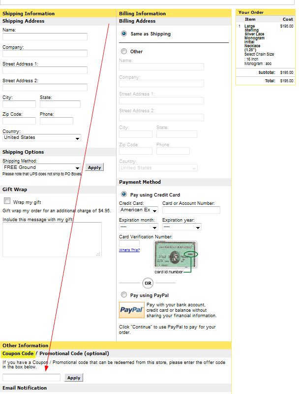 Coupon Instructions How & Where to Enter Promo Codes for Specific Sites/Stores (P. 63