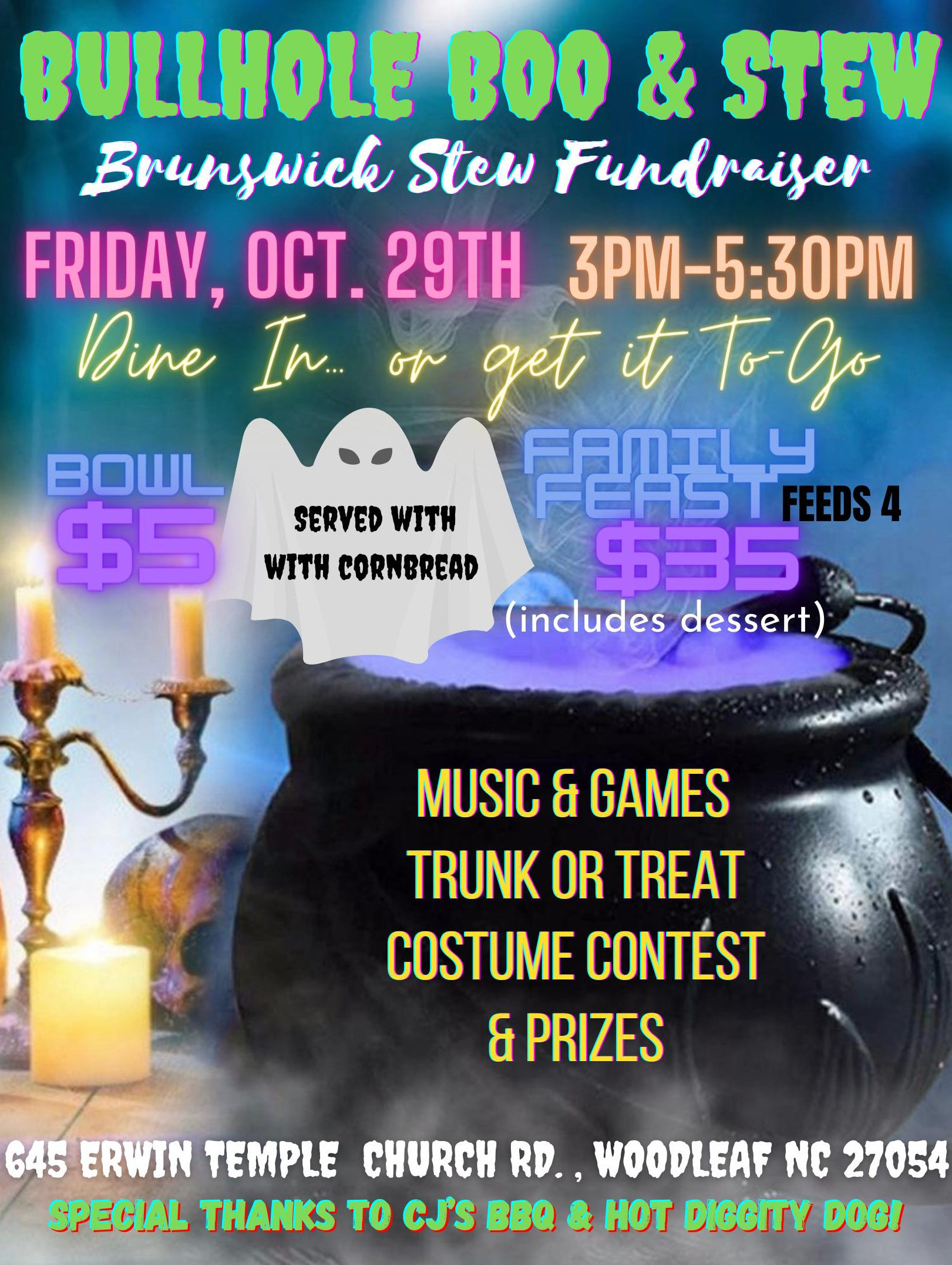 Bullhole Boo & Stew Fundraiser Town of Cooleemee