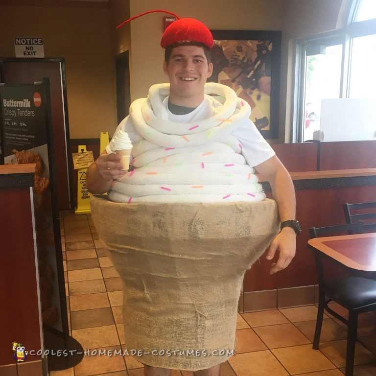 Cool Homemade Soft Serve Ice Cream Cone Costume