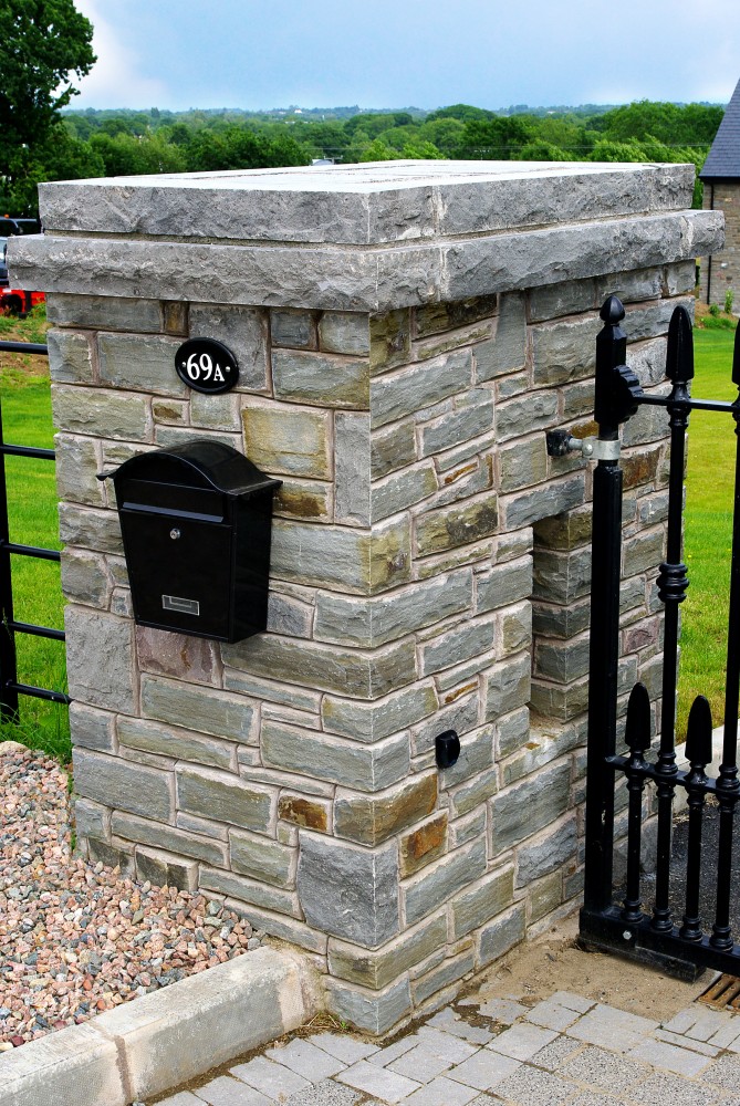 Rock Faced Limestone Double Layered Pier Cap Coolestone Stone