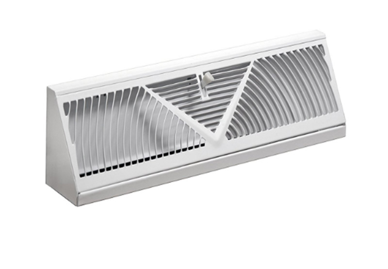 Air conditioning floor registers,White Baseboard Register with Sunburst