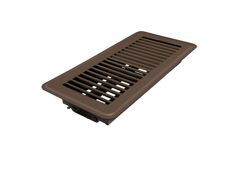 Decorate AC floor registers with damper