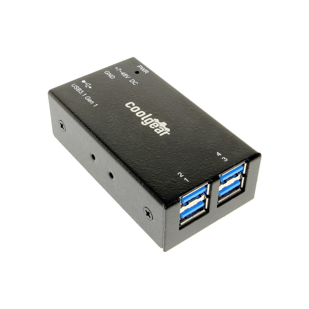 4 Port USB 3.1 Micro Hub with Variable Voltage and Surge