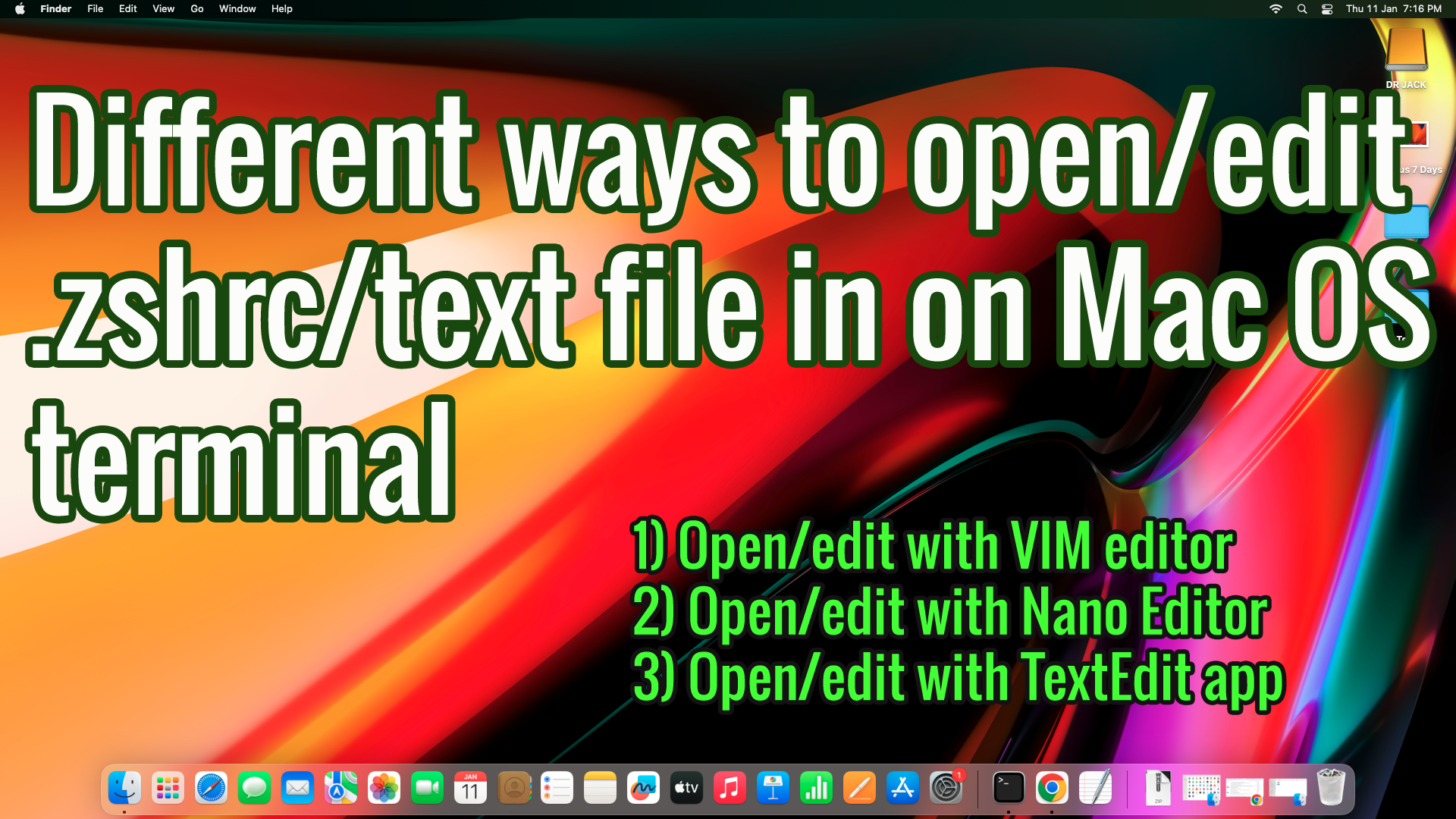 Different ways to open/edit .zshrc file in MacOS terminal How to open .zshrc file on mac
