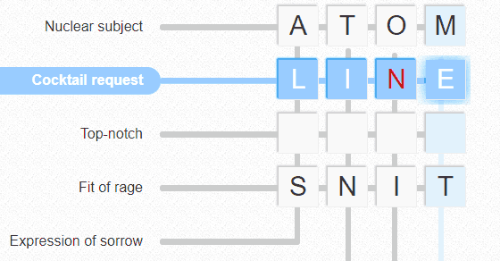 Play Four - Online Crossword Twist At Coolmath Games