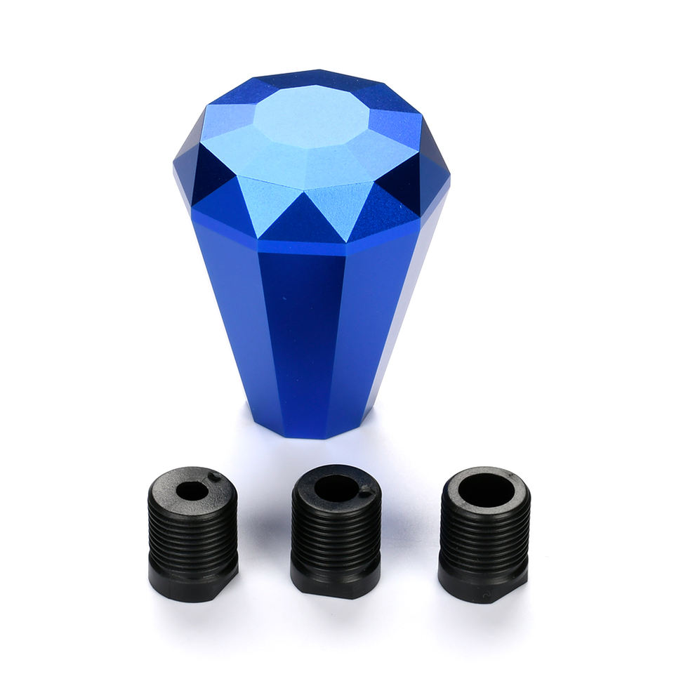 Universal Manual Aluminum Diamond Shift Knob Blue Coolshiftknob
