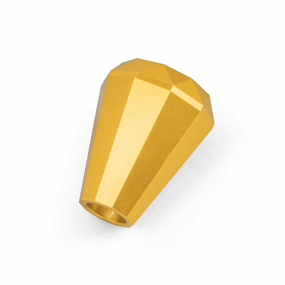 Universal Manual Aluminum Diamond Shifter Knob Yellow Coolshiftknob