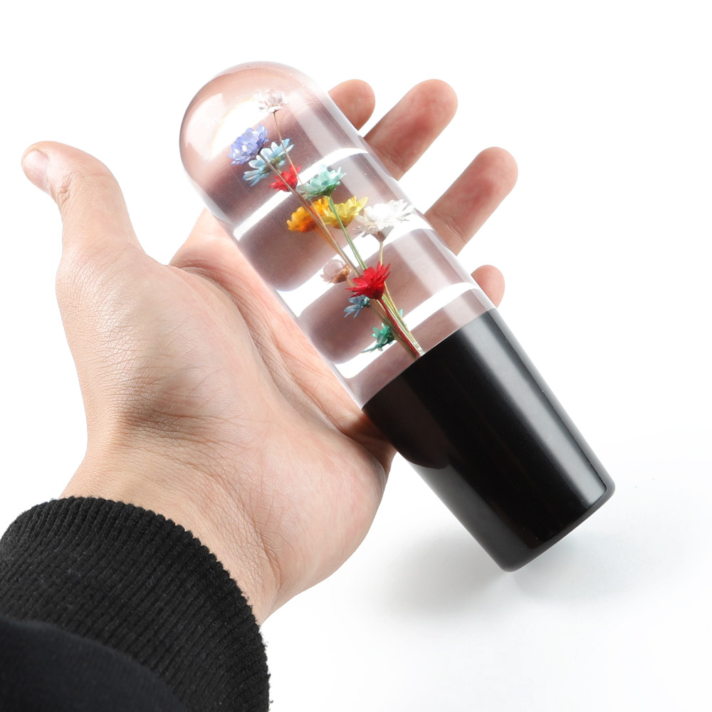 Attractive Crystal Real Flower Gear Knob JDM Universal Coolshiftknobs