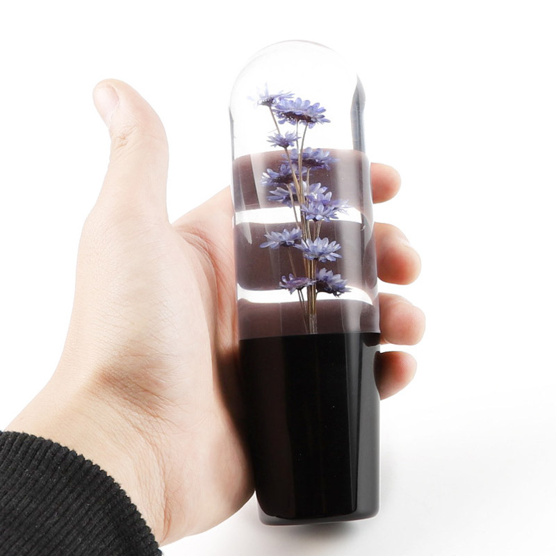 Attractive Crystal Real Flower Gear Knob JDM Universal Coolshiftknobs