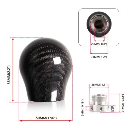 Custom Carbon Fiber Subaru WRX Gear Shift Knob | Coolshiftknobs