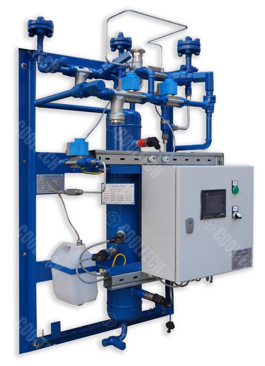 noncondensable gas separator, air bleeding from the refrigeration system