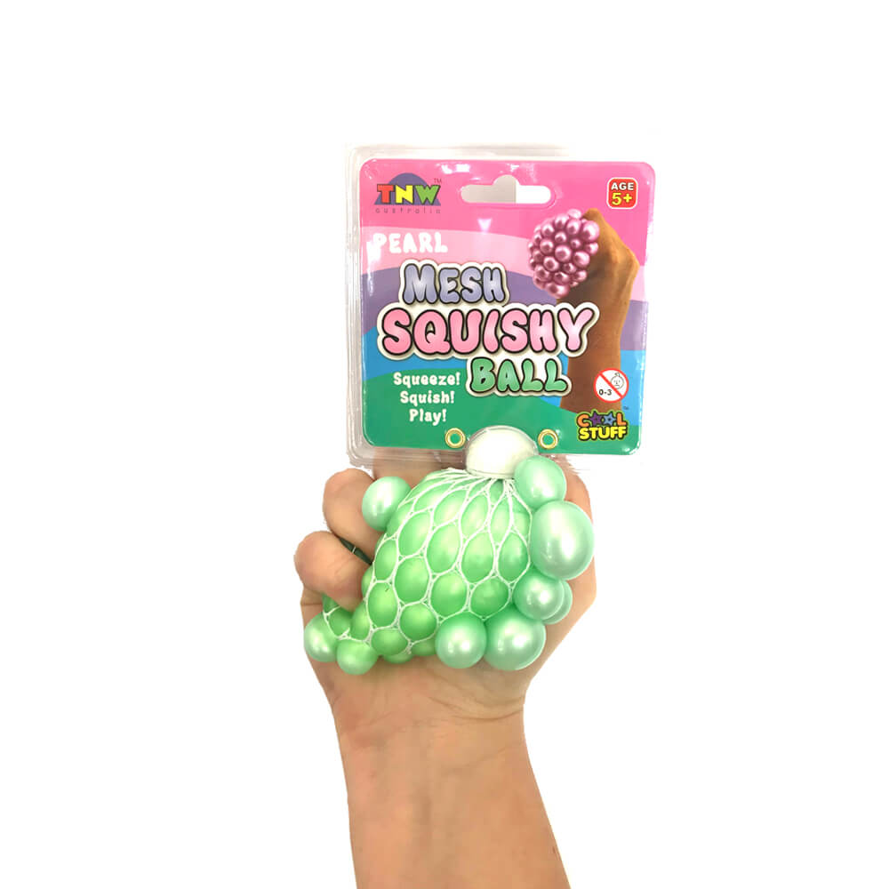 Pearl Mesh Squishy Ball Filled with colorful liquidlike gel!
