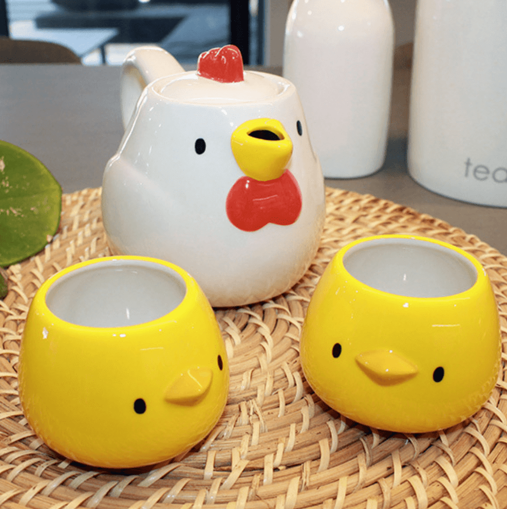 Chicken and Chick Tea Set An adorable tea set, perfect for two!