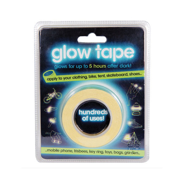 Glow Tape Glows for up to 5 hours after dark!