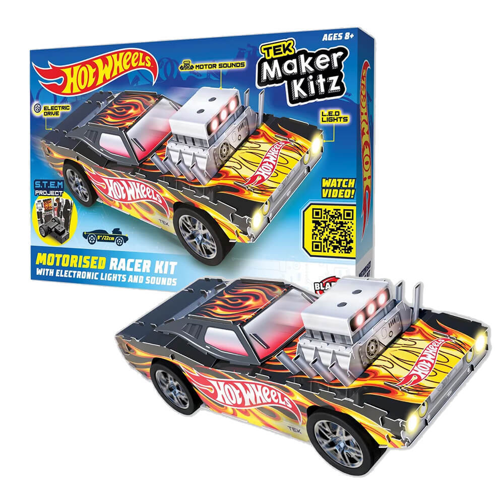 Hot Wheels Maker Kitz Motorised Racer Kit | With electronic lights and