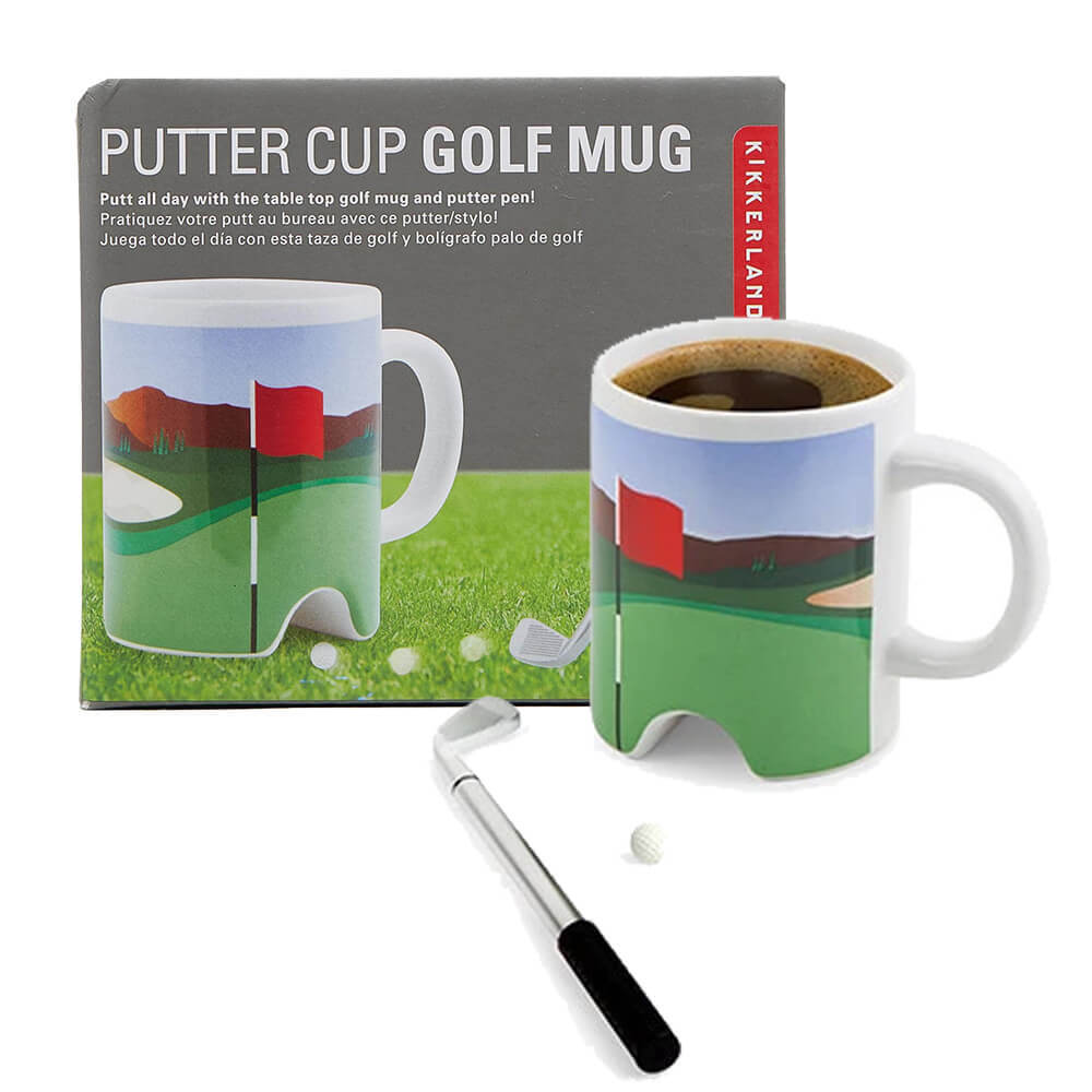 Putter Cup Golf Mug With Pen Keep calm and sink the putt!
