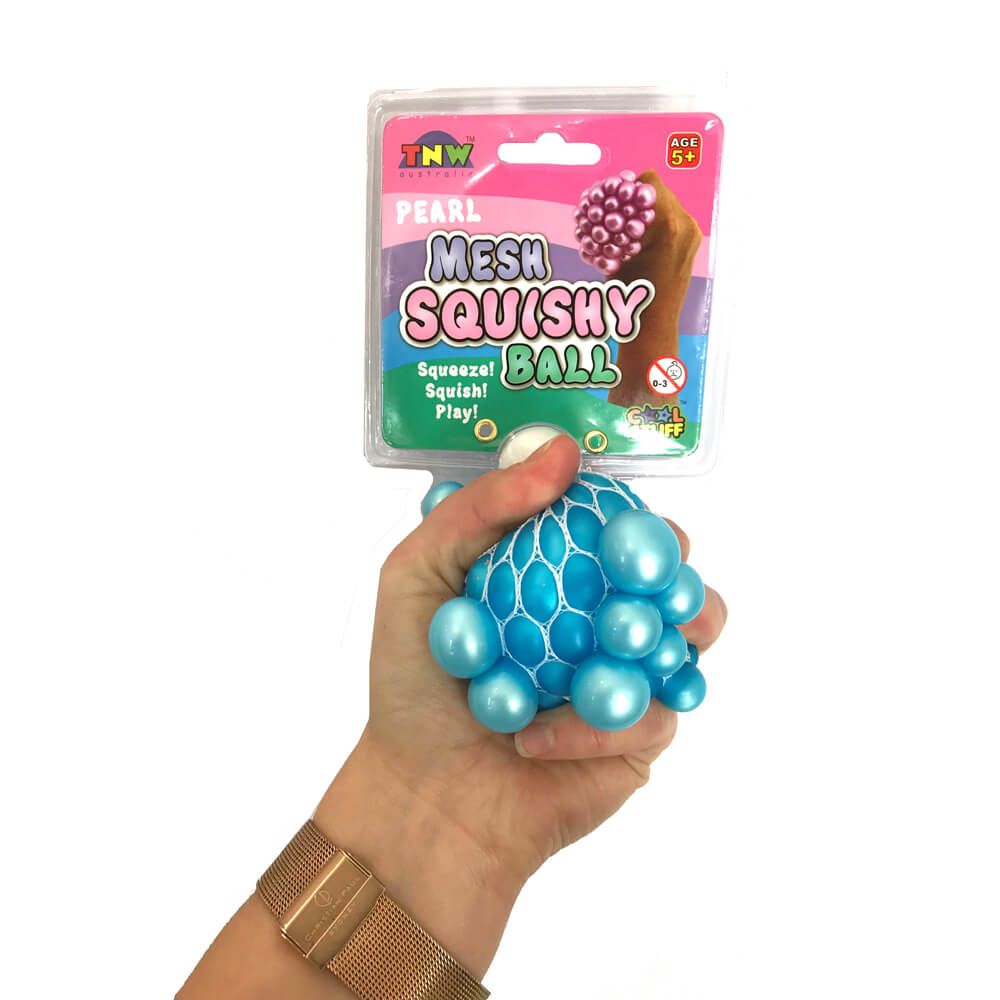 Pearl Mesh Squishy Ball Filled with colorful liquidlike gel!