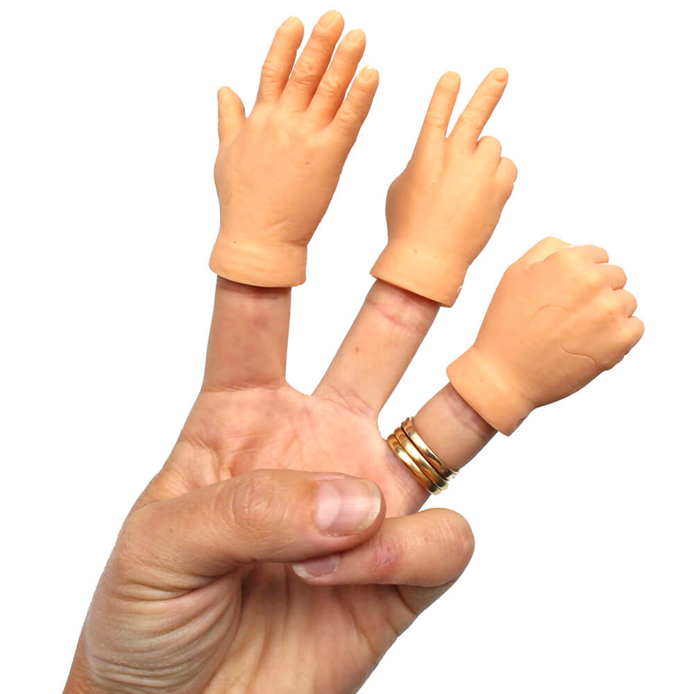 Rock Paper Scissors Mini Finger Hand Puppets 3 Pack Play the iconic