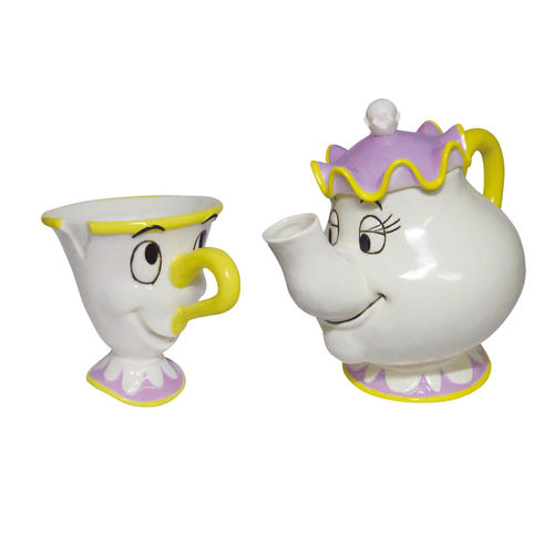 Beauty And The Beast Mrs Potts Teapot and Chip Cup Tea Set