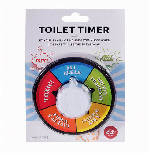 Toilet Timer Give fair warning about the impending pong...