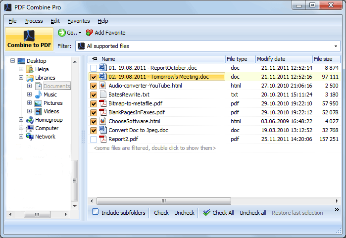 Merge multiple DOCX Files Into One PDF