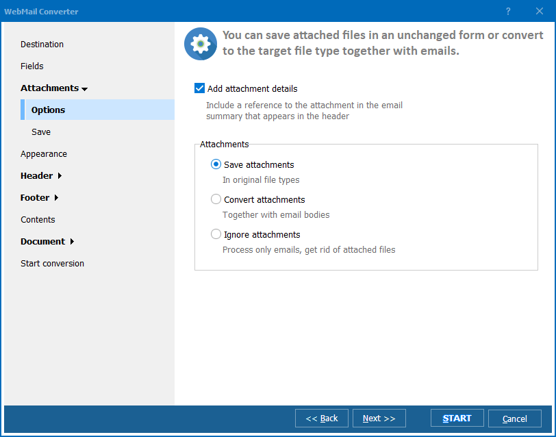 Convert emails from Gmail, Yahoo and other services to PDF, DOC.