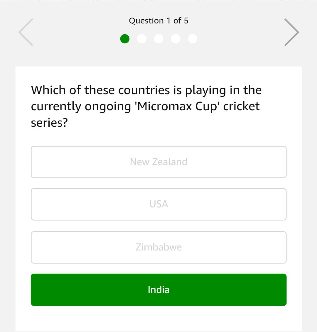 (All Answers) Amazon Quiz TimeWin Micromax Canvas Infinity