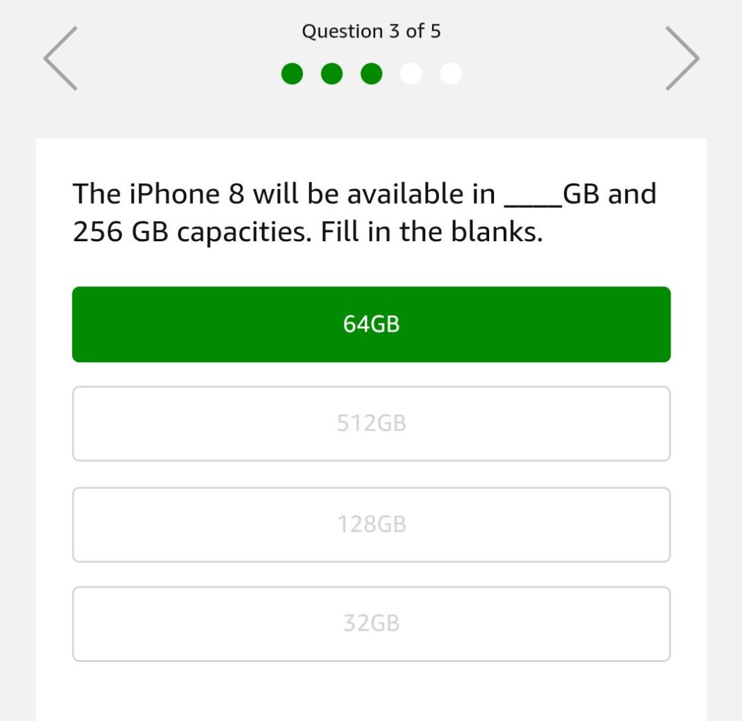 (All Answers) Amazon Quiz Time Answer & Win iPhone 8