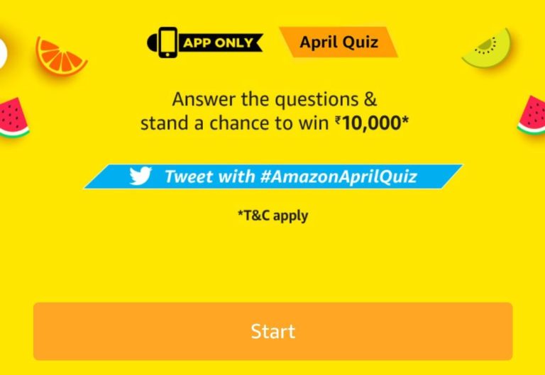 Amazon April Quiz Answers Win Free ₹10000 5 Winners [Solved]