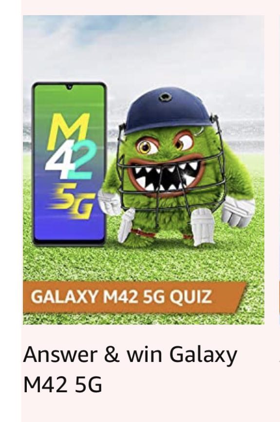 (All Answers) Amazon Galaxy M42 5G Quiz Win Free Galaxy M42 5G