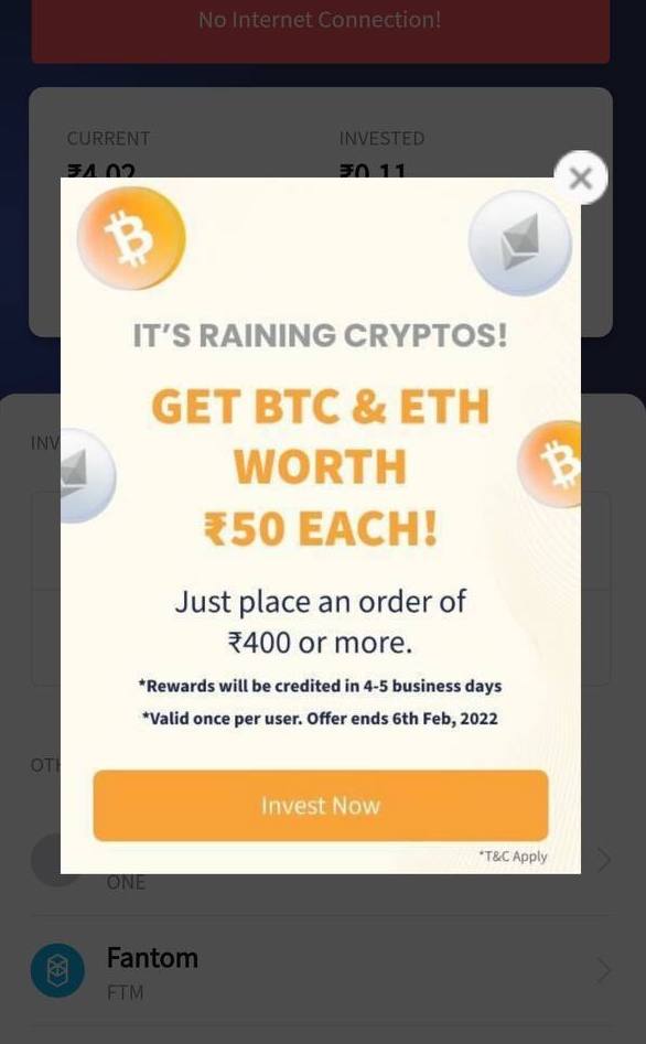 CoinDCX Coupon Codes For Old Users Get Free ₹100 BTC & ETH