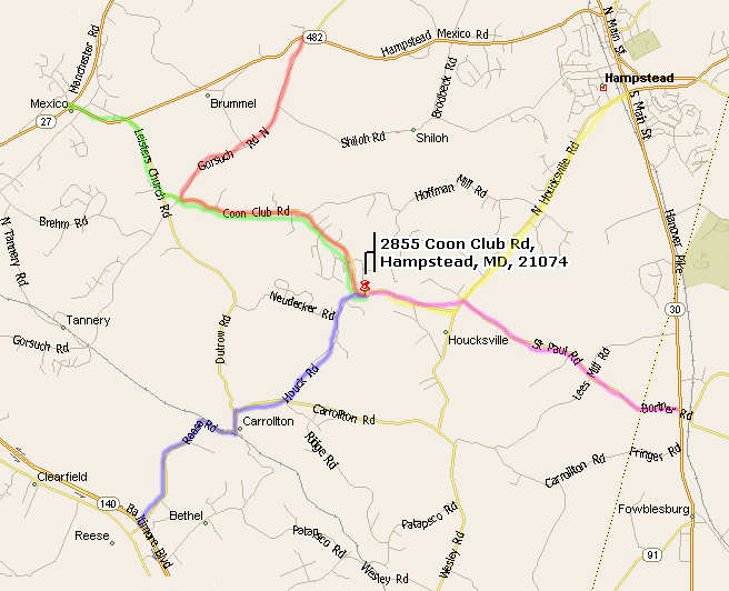 Coon Club Directions