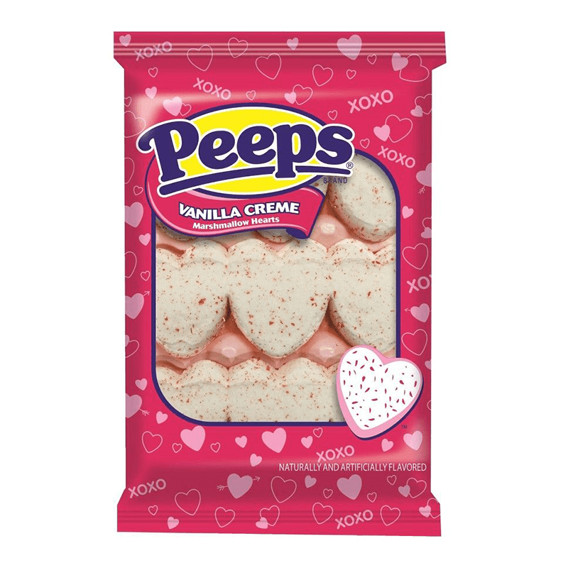 Peeps Strawberry Creme Marshmallow Hearts 85g present/presenttips