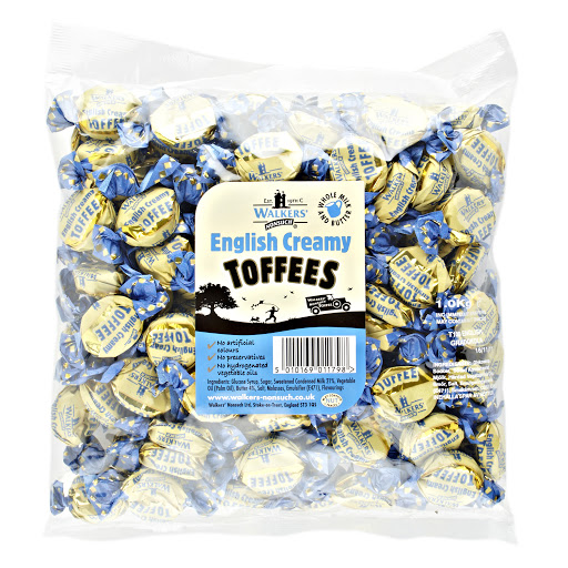 Köp Walkers English Creamy Toffee 1kg hos Coopers Candy