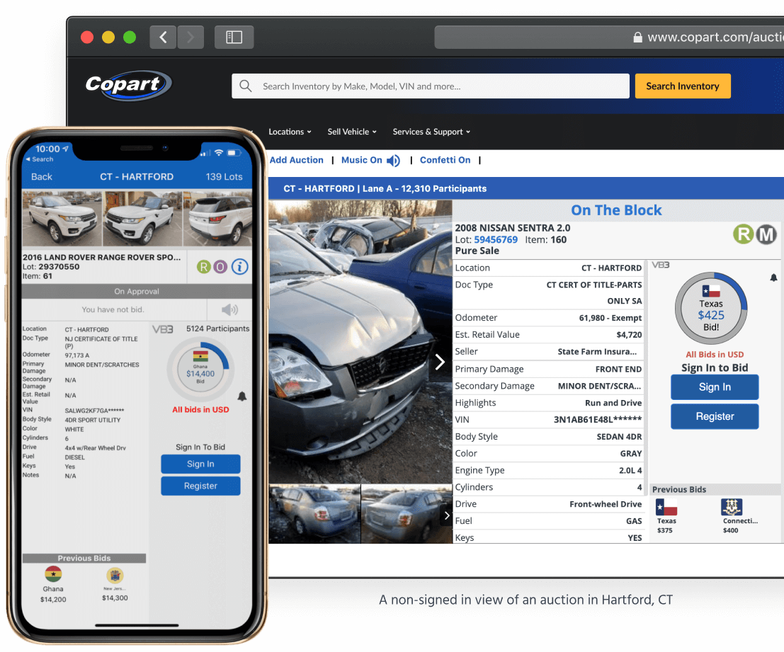 Copart Canada 100 Online Auto Auction Used & Repairable Cars