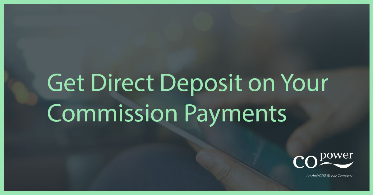 Get Direct Deposit on Your Commission Payments Copower