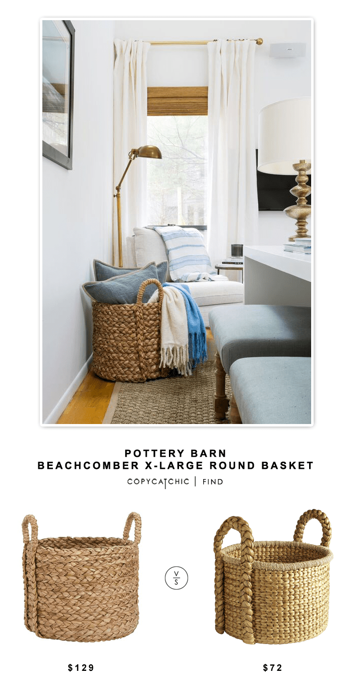 Pottery Barn Extra Large Round Basket copycatchic