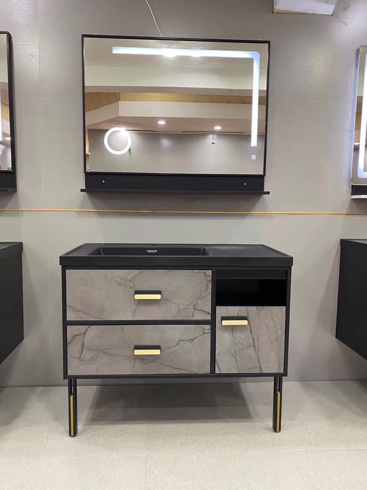 Black PVC Vanity Coral